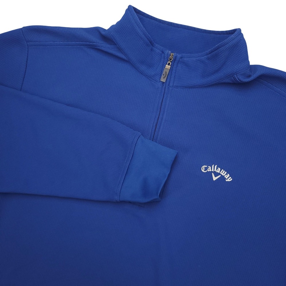 Callaway Sweatshirt Mens XL Blue 1/4 Zip Lightweight Golf Performance Pullover